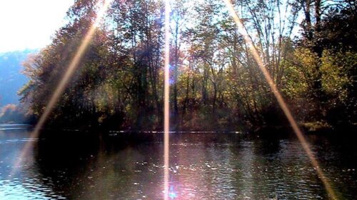 Sunburst Over River